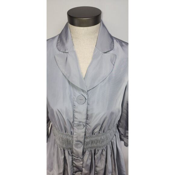 Twelve by Twelve Gray Dress Jacket Trench Coat Size S - Picture 7 of 11